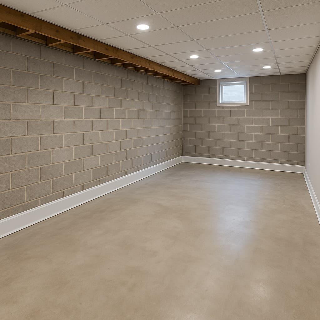 Professional basement waterproofing installation